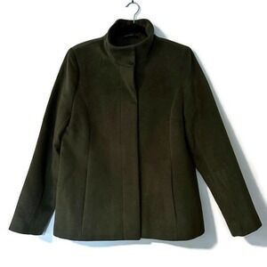 NWT Army Green Lands' End Button-up Jacket, Size 10